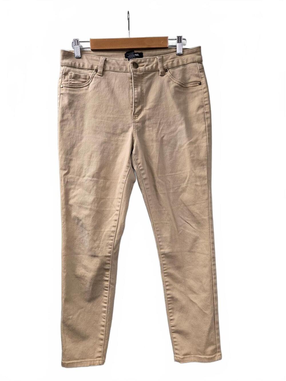 d.jeans Women's Beige Slim Fit Pants